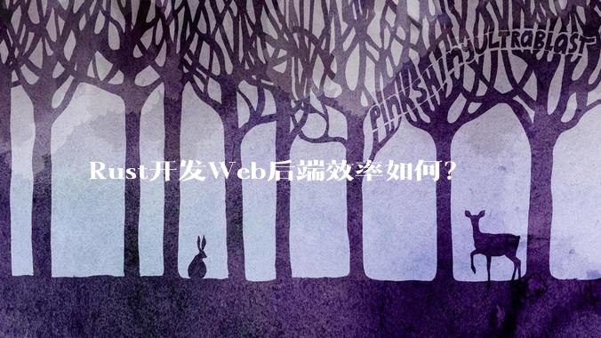 Rust开发Web后端效率如何？